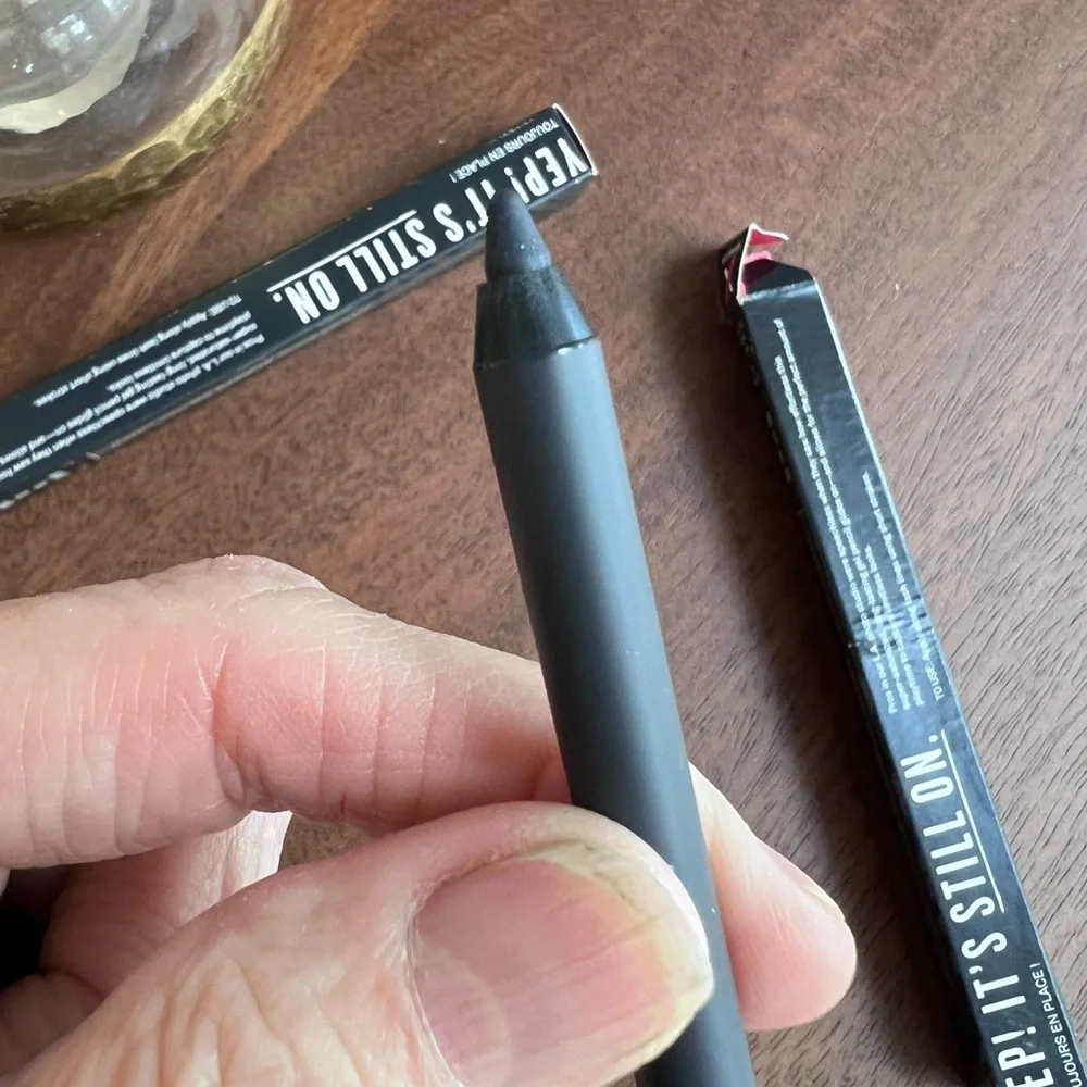 NEW  2 Smashbox Always On Gel full size Liner Pencils— Shark (Black/Grey)